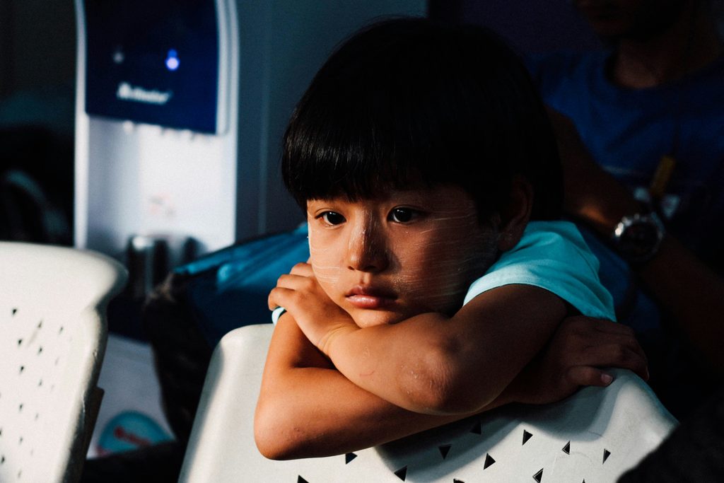 Female child looking sad